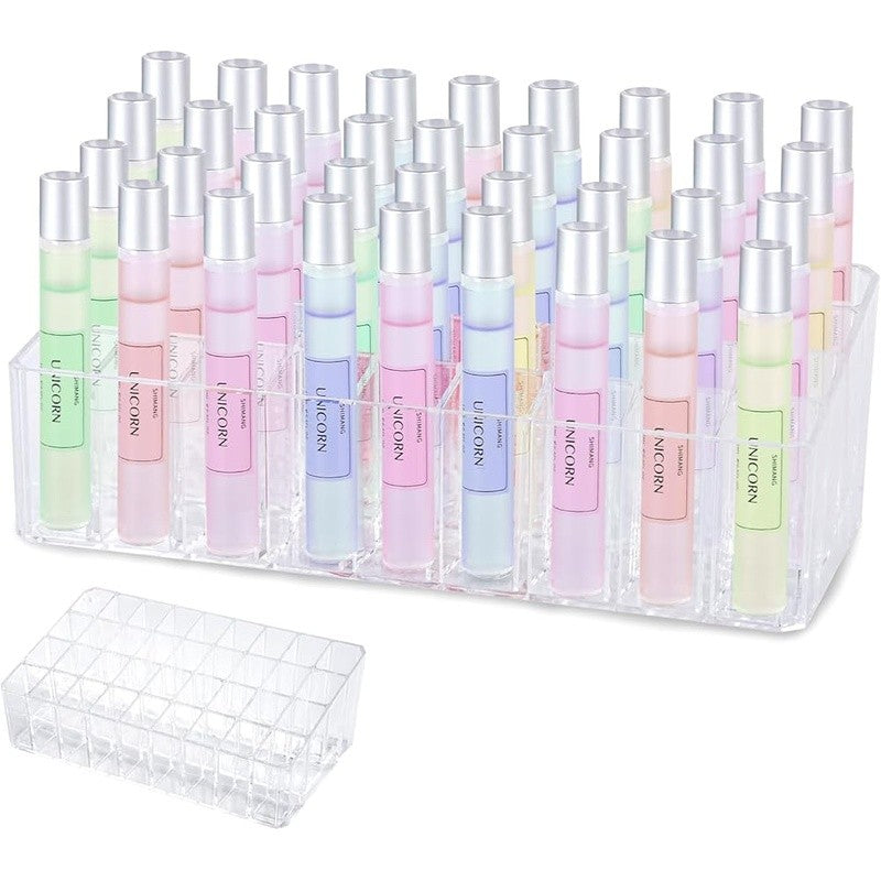 Acrylic Lip Gloss Organizer with 36 Slots - Makeup & Perfume Display Case
