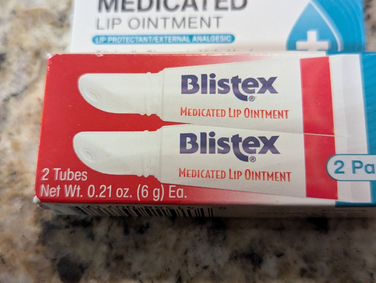 Medicated Lip Balm Set - 2 Tubes of Blistex Lip Ointment 0.21 oz