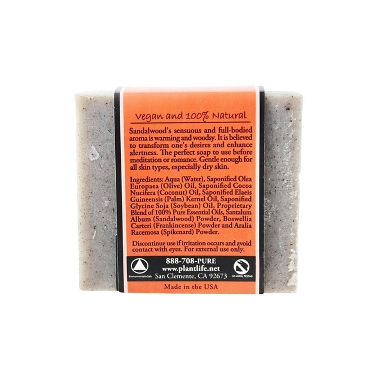 Plantlife Natural Body Care Aromatherapy Herbal Soap Sandalwood, 4