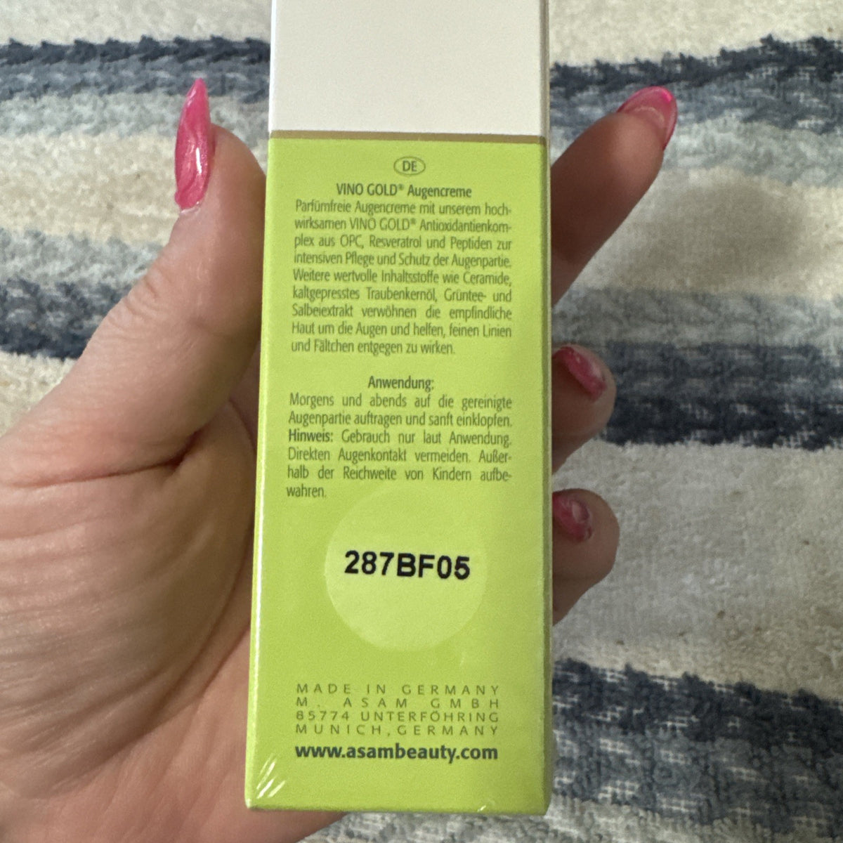 M.Asam Vino Gold Eye Cream - 1.01 fl oz, New Sealed