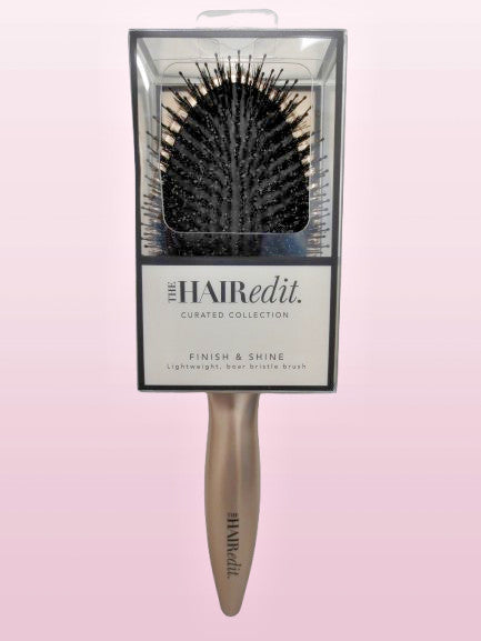 Finish & Shine Boar Bristle Hair Brush Set - Gold, Pack of 3