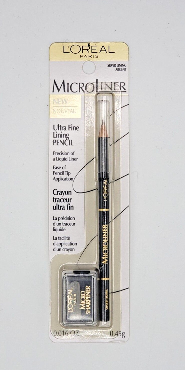 L'Oréal MicroLiner Ultra Fine Eyeliner Pencil - Silver Lining Argent