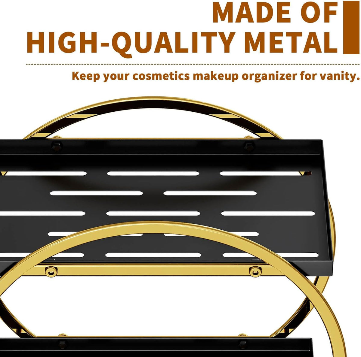2-Tier Makeup Organizer for Vanity and Bathroom Countertop Storage
