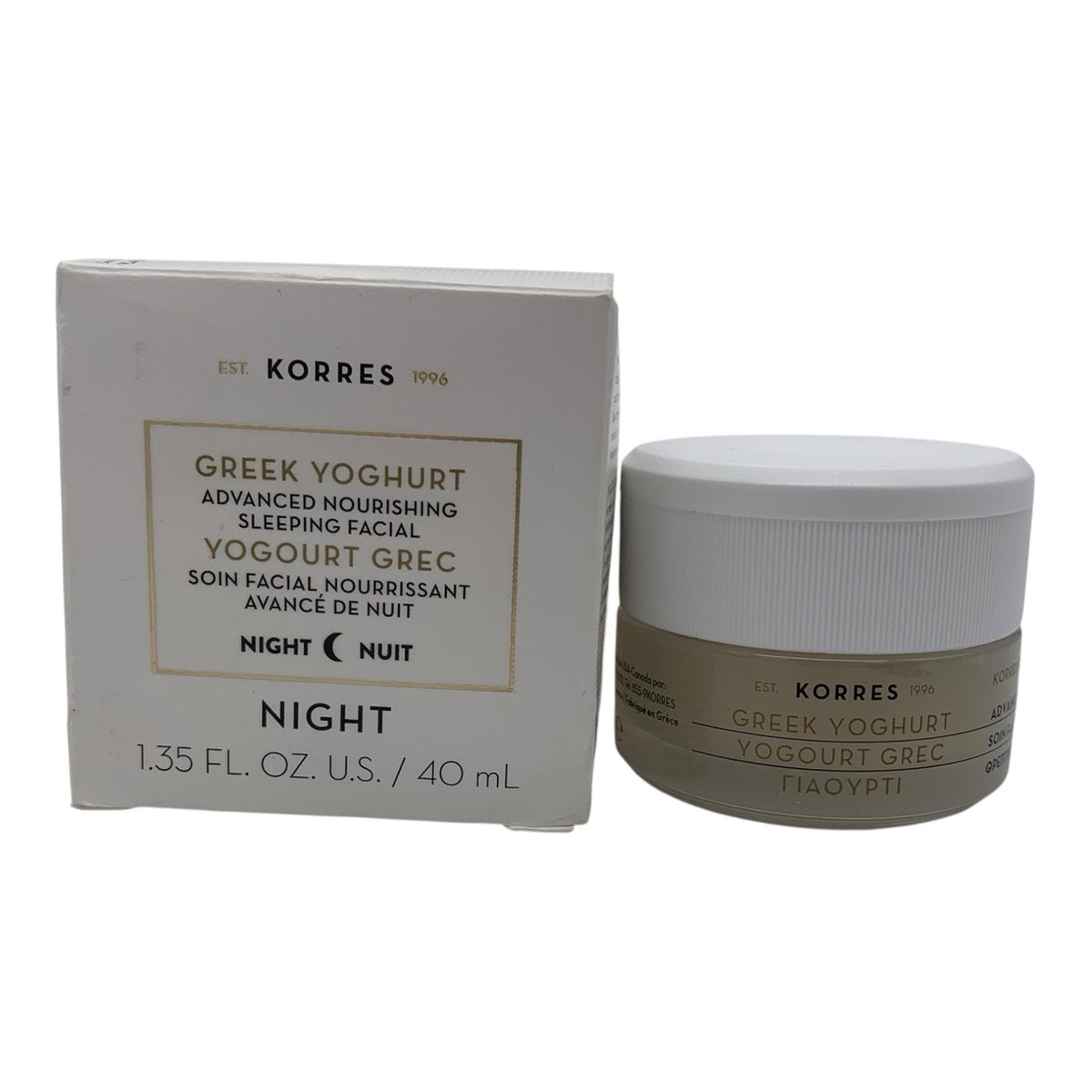 Korres Greek Yoghurt Sleeping Facial - Nourishing Night Cream 1.35 FL OZ