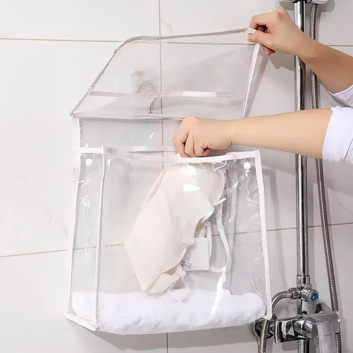 Hanging Bathroom Wash Bag Transparent Toiletries Storage Organizer