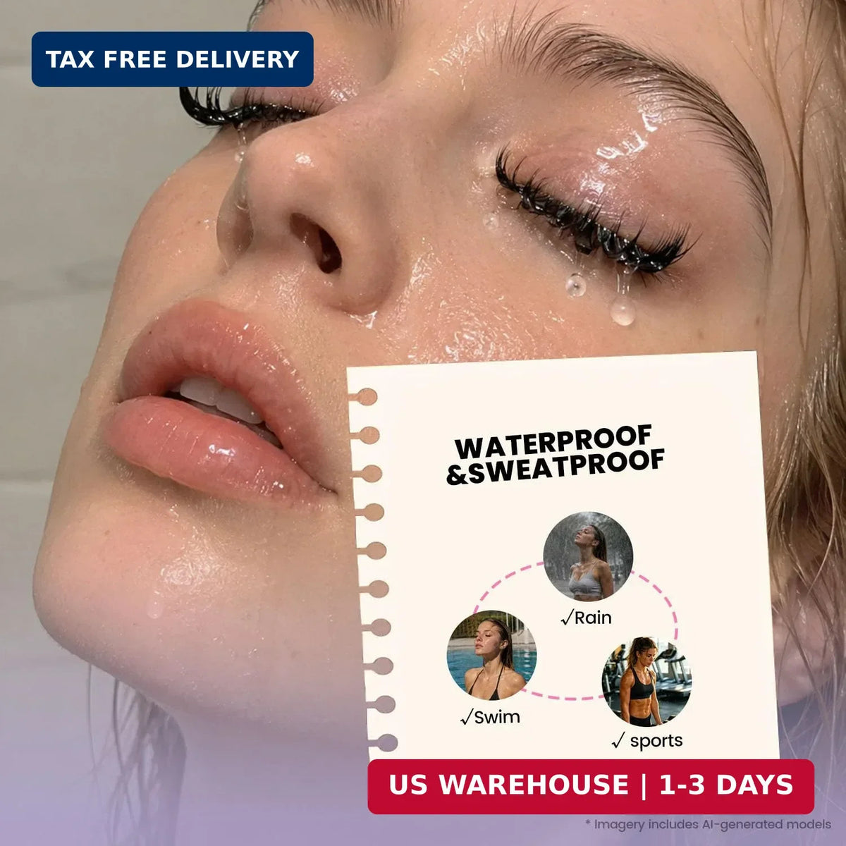 Waterproof Clear Lash Bond and Seal Glue - 10ml for Natural & Sensitive Eyes