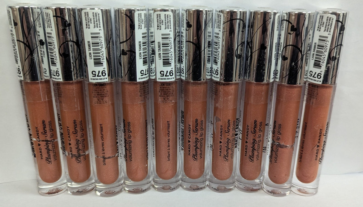 10-Pack Hard Candy Lip Plumping Serum Volumizing Lip Gloss - Shade 975 Lion Tamer