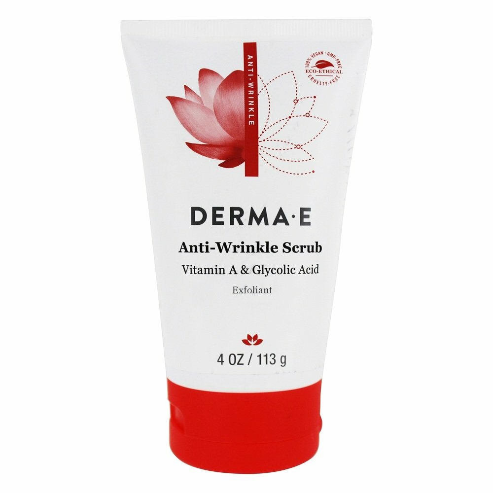Anti-Wrinkle Face Scrub with Vitamin A & Glycolic Acid - 4 Oz, Vegan