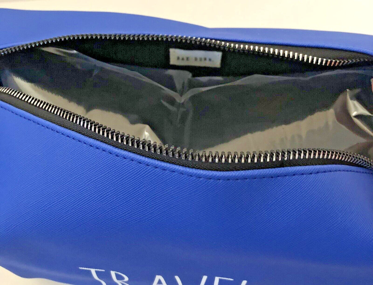 Travel Toiletry Bag - Unisex Cosmetic Shaving Organizer Blue