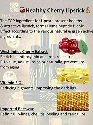 3-in-1 Cherry Lip Mask Lipstick Set - Natural, Hydrating, Long-Lasting, 4 Pack
