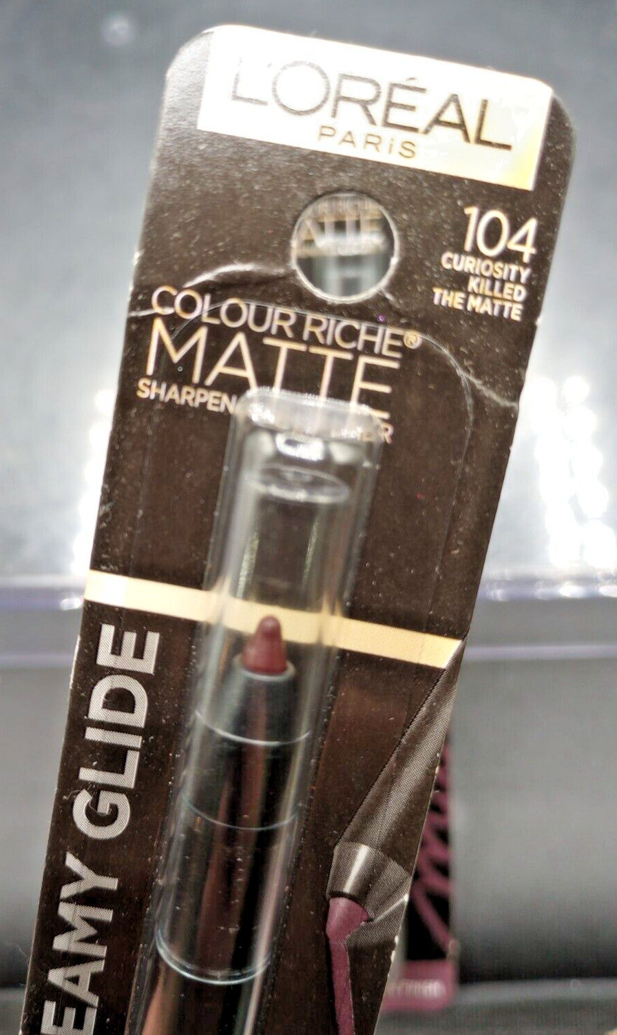 2 Pack Matte Lip Liner Pencil - #104 Curiosity Killed The Matte - Long-Lasting Lip Makeup