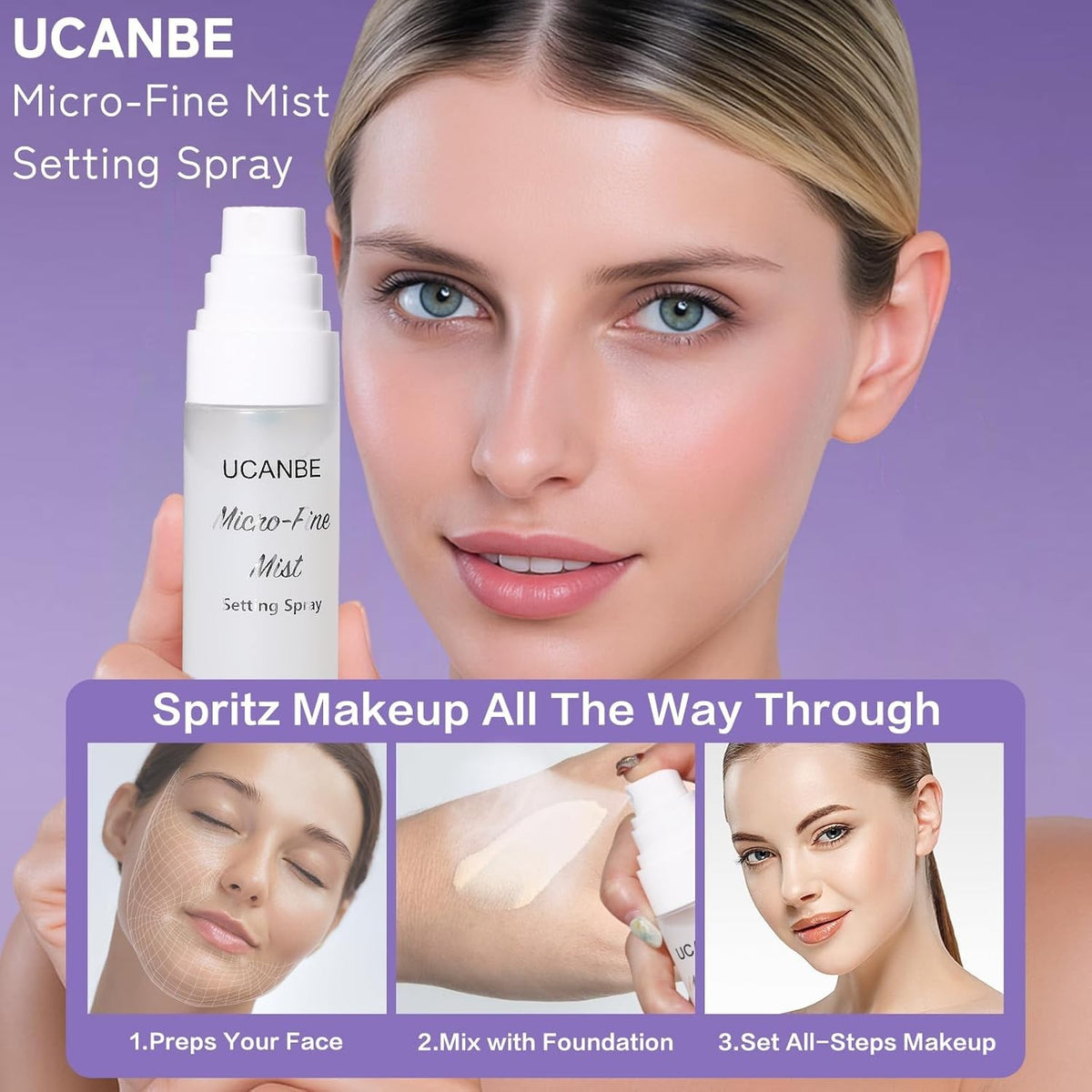 Hydrating Dewy Makeup Setting Spray with Long-Lasting Glow - 60ml