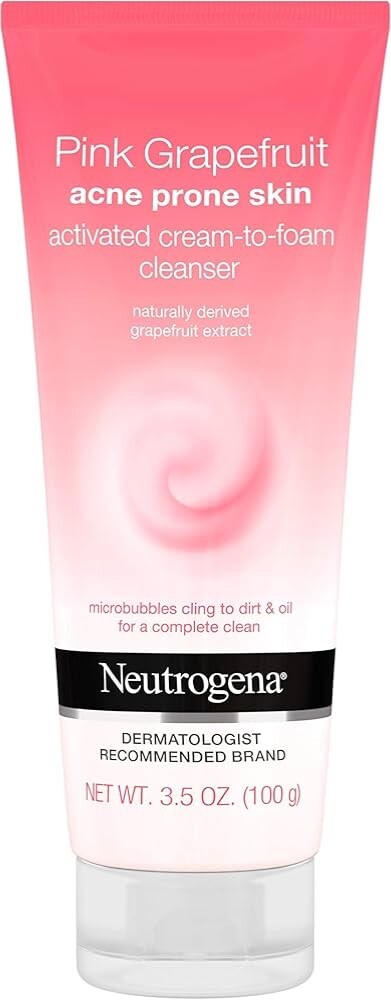 Neutrogena Pink Grapefruit Cream-to-Foam Facial Cleanser 3.5 oz