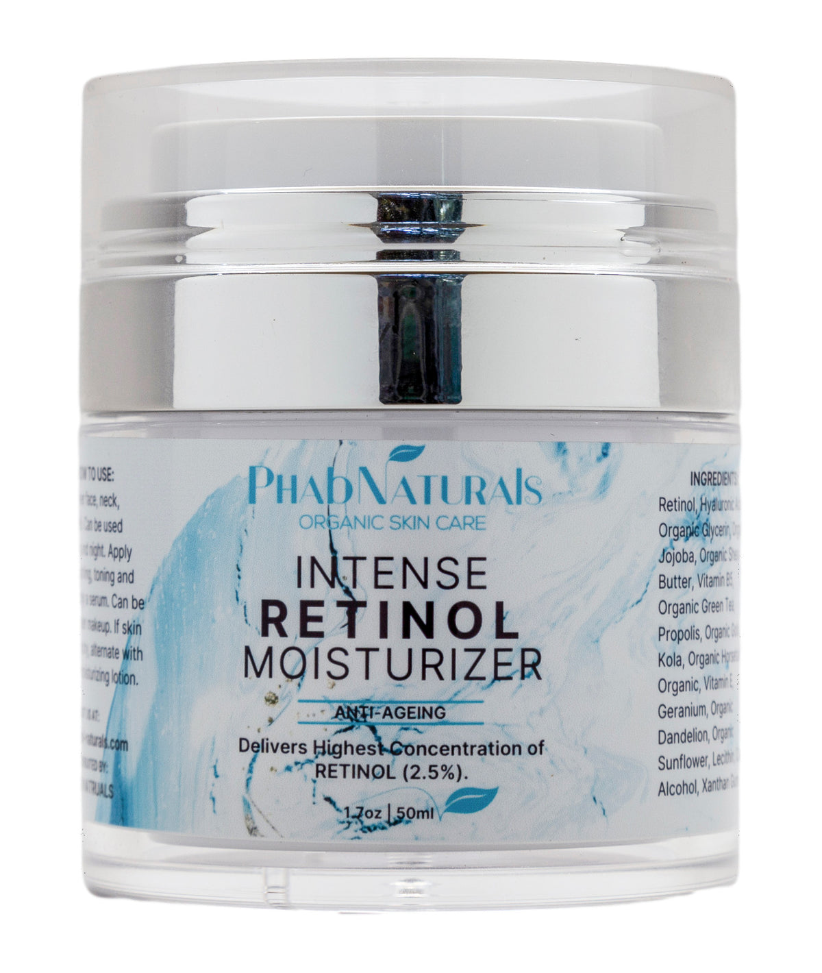 Retinol Moisturizer with Hyaluronic Acid - Anti-Aging Day & Night Cream 2.5%