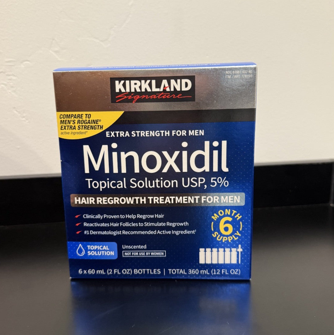 Minoxidil 5% Extra Strength Topical Solution for Men | 6-Month Supply