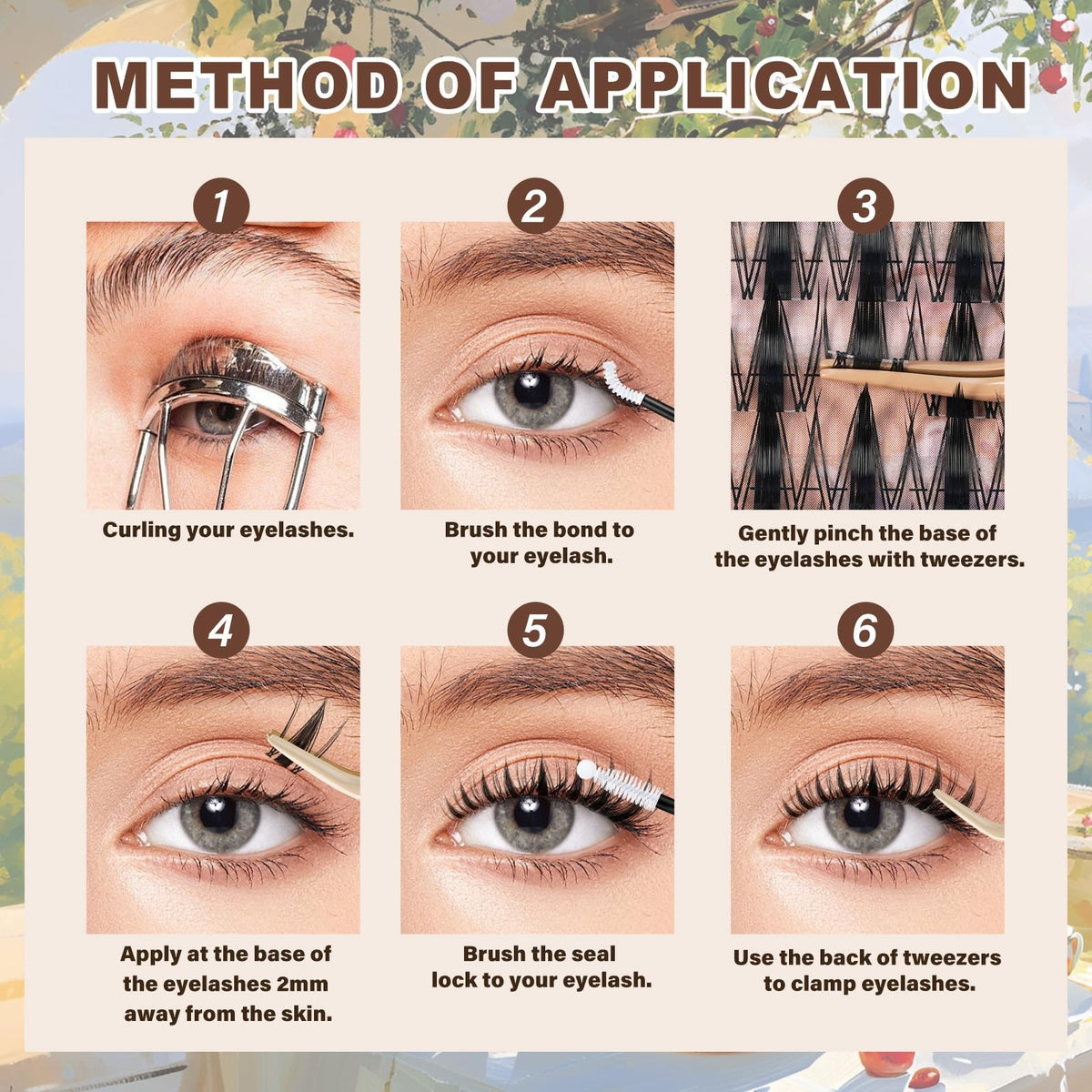 Natural Lash Clusters Kit - 8-18mm Fake Eyelash Extensions, DIY False Lashes