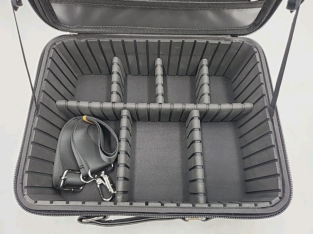Travel Makeup Bag with LED Lighted Mirror - Black