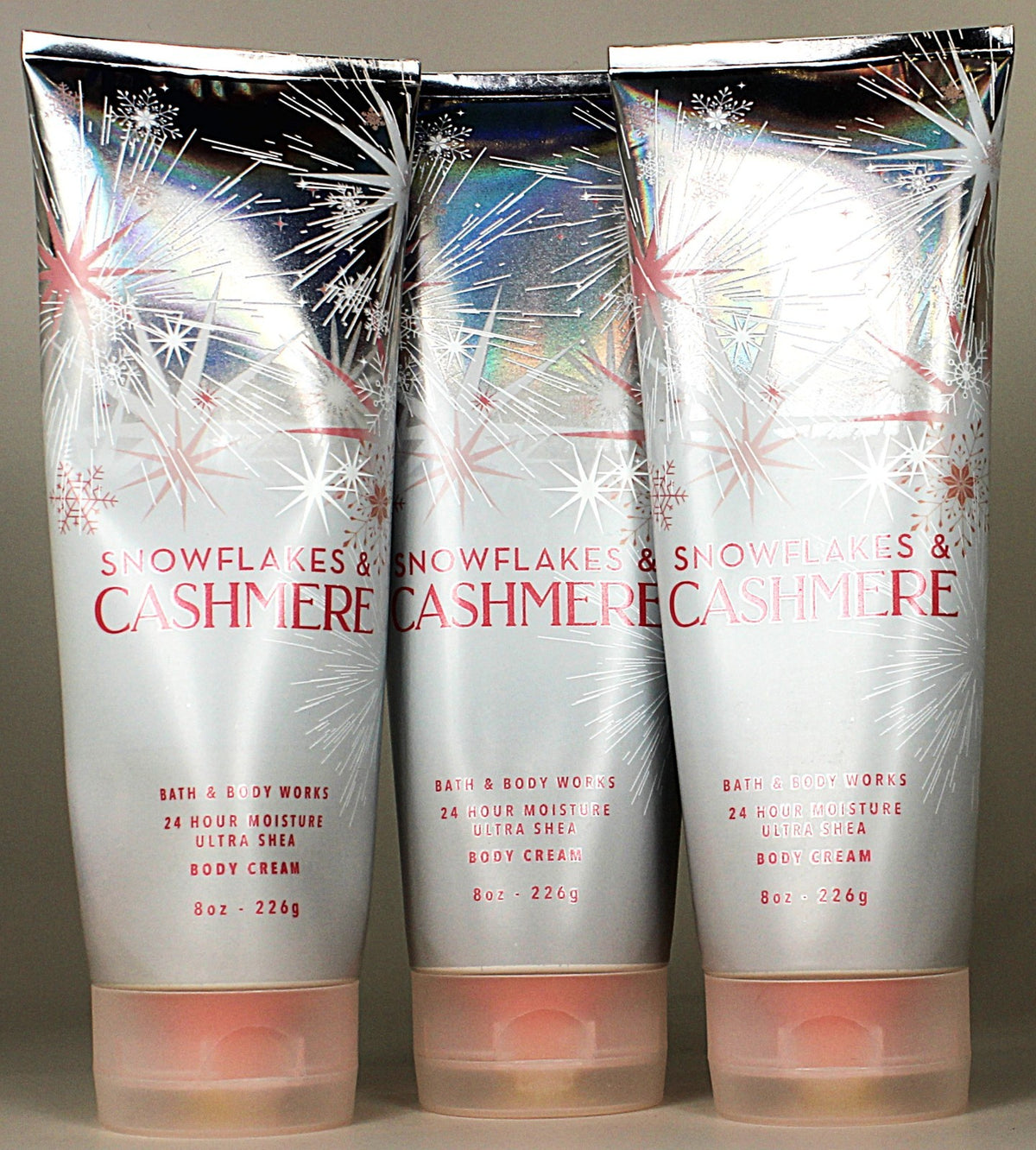 Snowflakes & Cashmere Body Cream Lotion 8oz - Set of 3