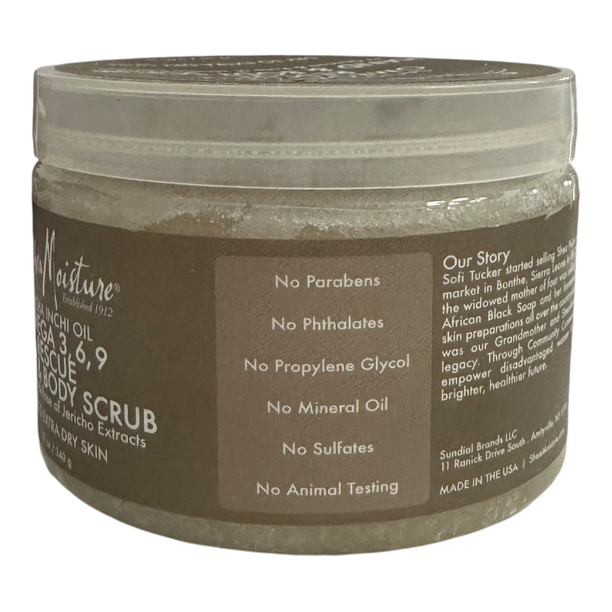 Shea Moisture Sacha Inchi Oil Omega 3,6,9 Rescue Hand & Body Scrub 12