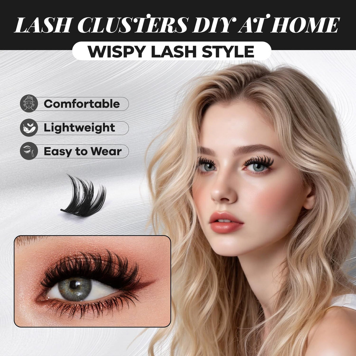 Wispy Lash Clusters 8-14mm Natural Look Reusable False Eyelash Extensions