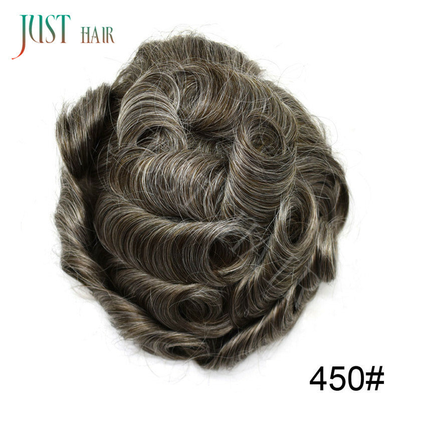 Swiss Lace Hair System for Men - Human Hair Toupee with Light Density