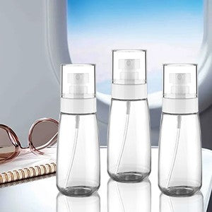 3 Pack Fine Mist Spray Bottles 3.4oz/100ml TSA Travel Refillable Cosmetic Bottles