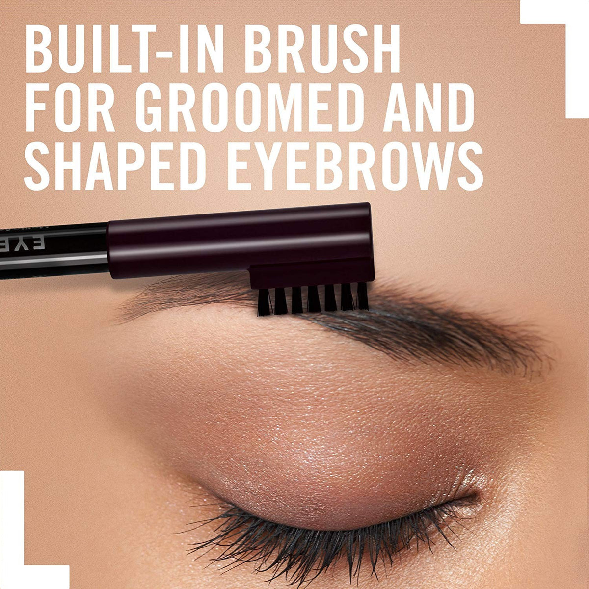 Eyebrow Pencil with Built-In Brush - Long-Lasting, Smudge-Proof, 4 Pack