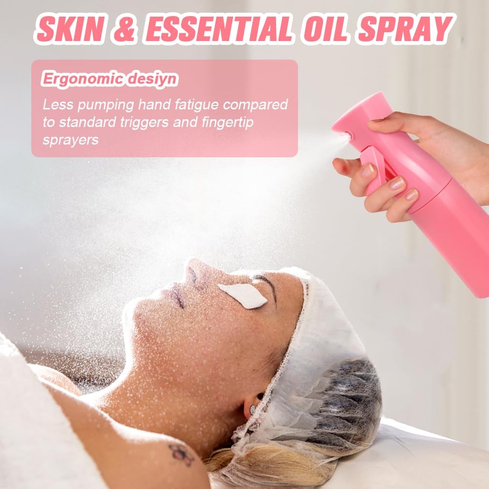 Refillable Fine Mist Spray Bottle for Hair, Skin, Plants, and Cleaning