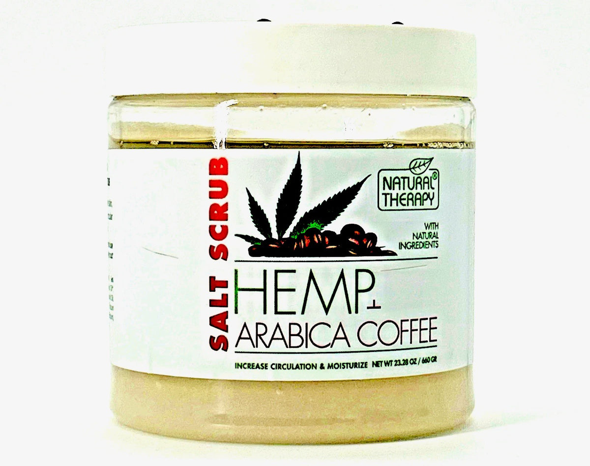 Natural Therapy Hemp+Coffee Exfoliating Glow Mineral Salt Scrub