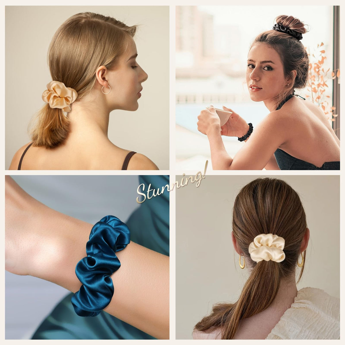 LULUSILK Silk Scrunchies for Hair Sleep, 100% Real 1 Count (Pack of