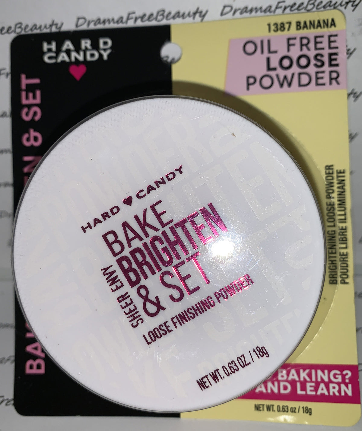Loose Brightening Face Powder in Banana - Oil-Free Makeup Setting & Baking Powder