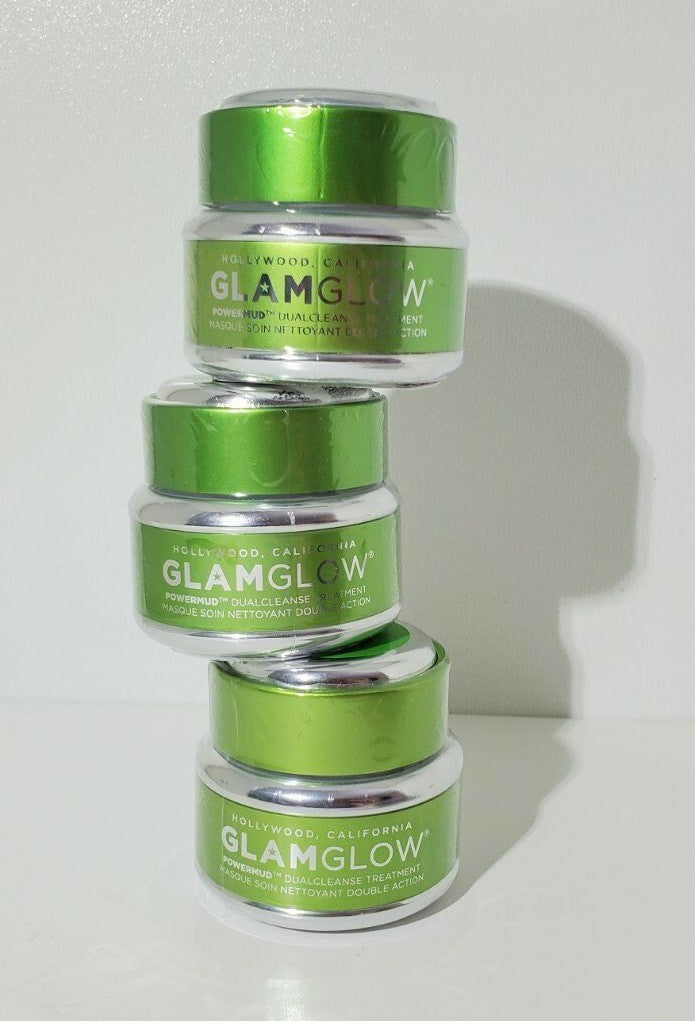 GLAMGLOW POWERMUD DUALCLEANSE TREATMENT 0.5 oz, Pack of 3