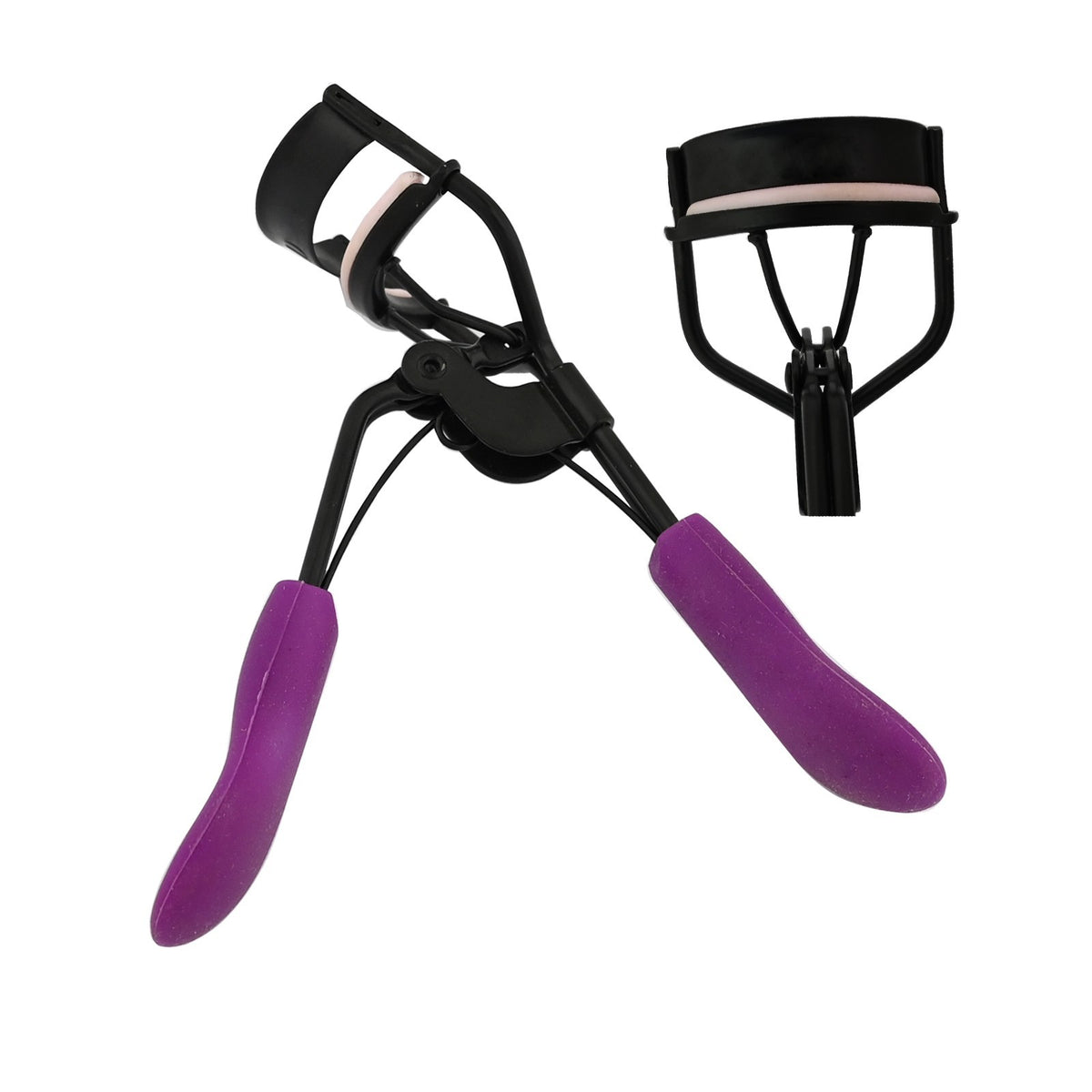 Black & Purple Eyelash Curler for Precise Eye Makeup, Reusable Beauty Tool