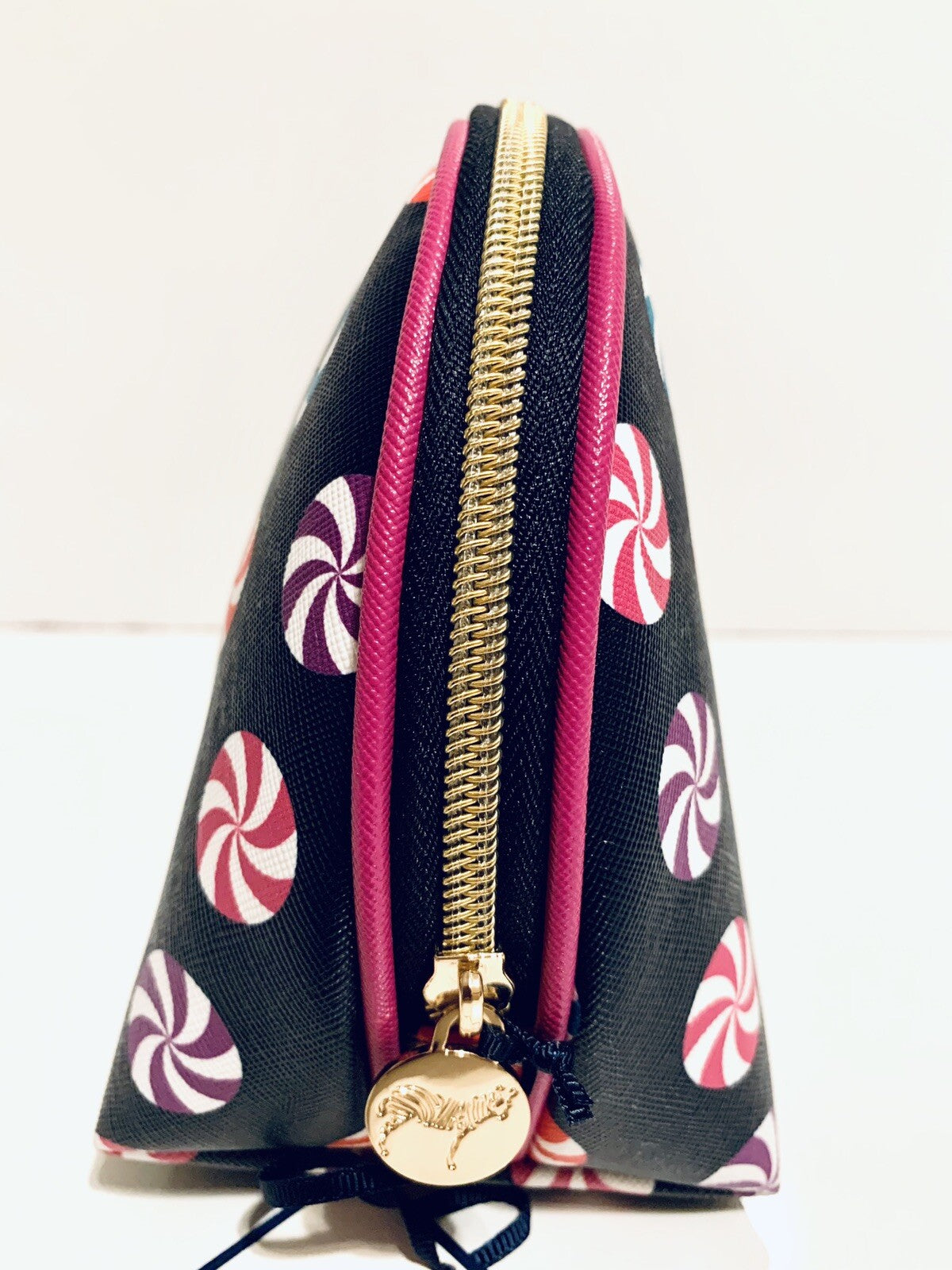 Cosmetic Bag Travel Organizer - Dabney Lee Peppermint Holiday Clutch