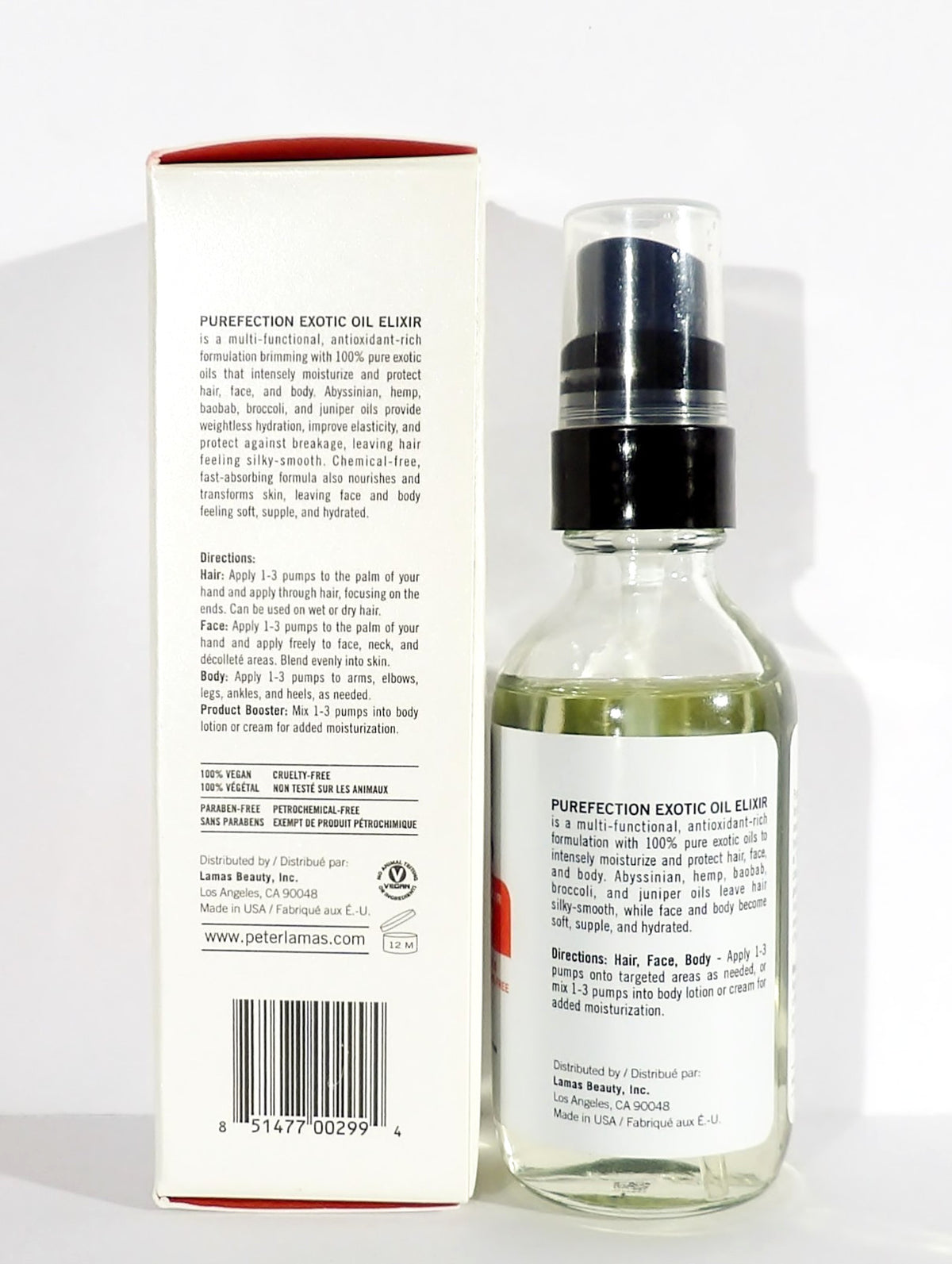 Natural Hair, Face & Body Oil Elixir – Hydrating Botanical Moisturizer 1.85 oz