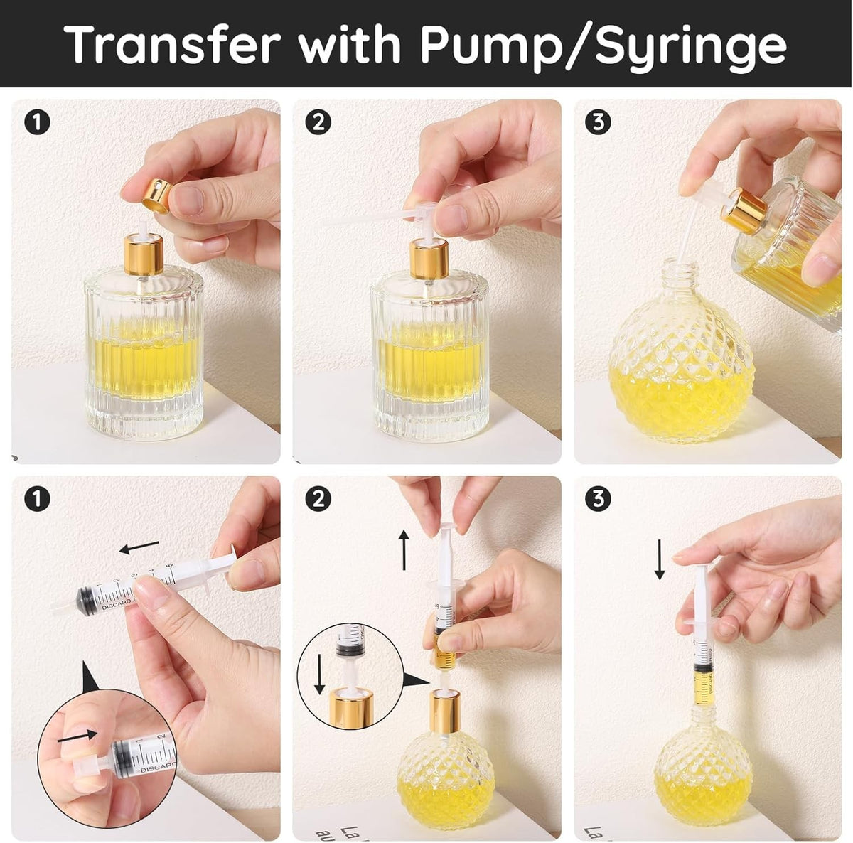 Perfume Refill Tool Kit 8pcs Transfer Dispenser Funnel Dropper Pump Set