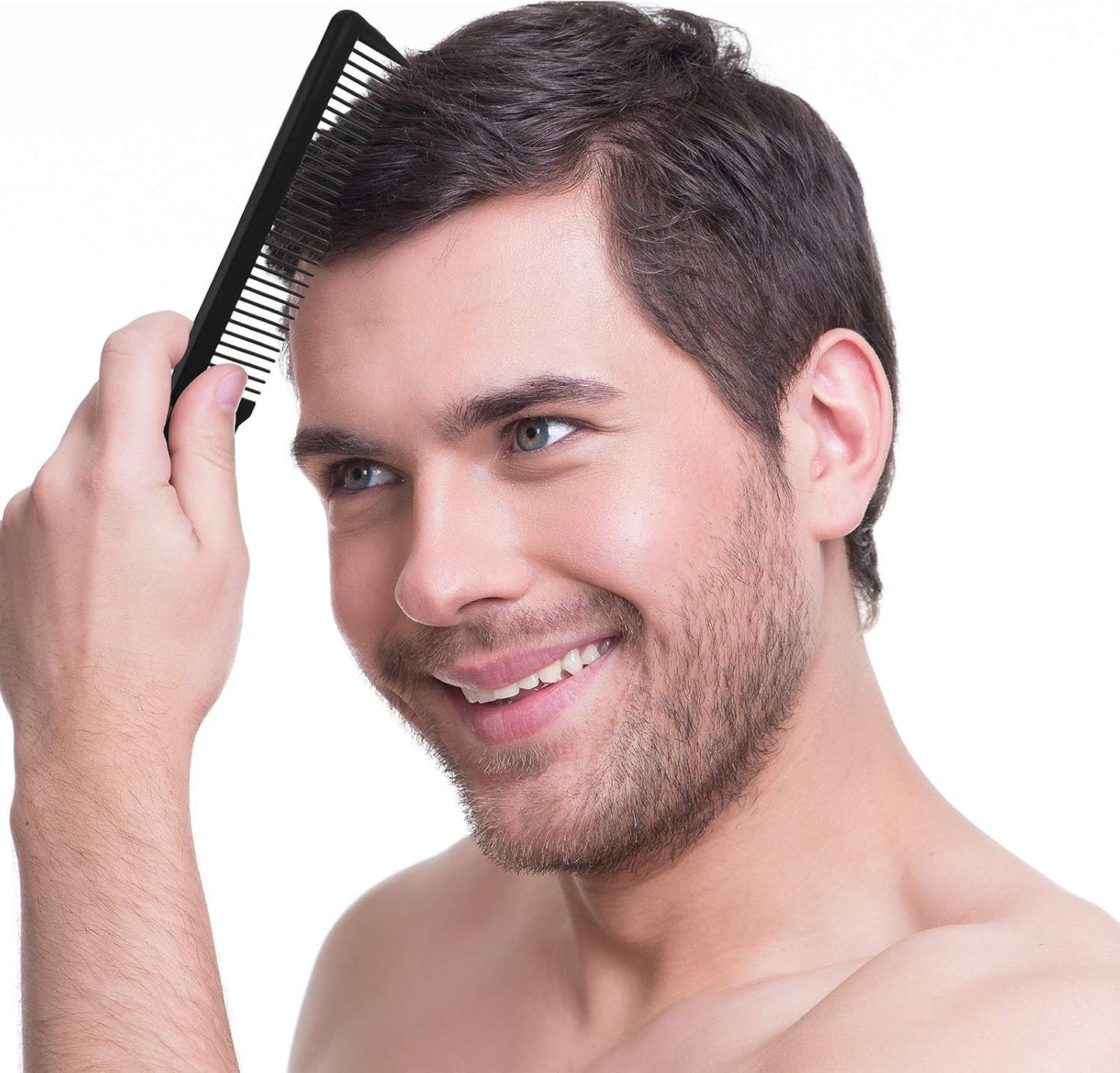 Professional Flat Top Hair Comb Set - Small Black Clipper Barber Combs