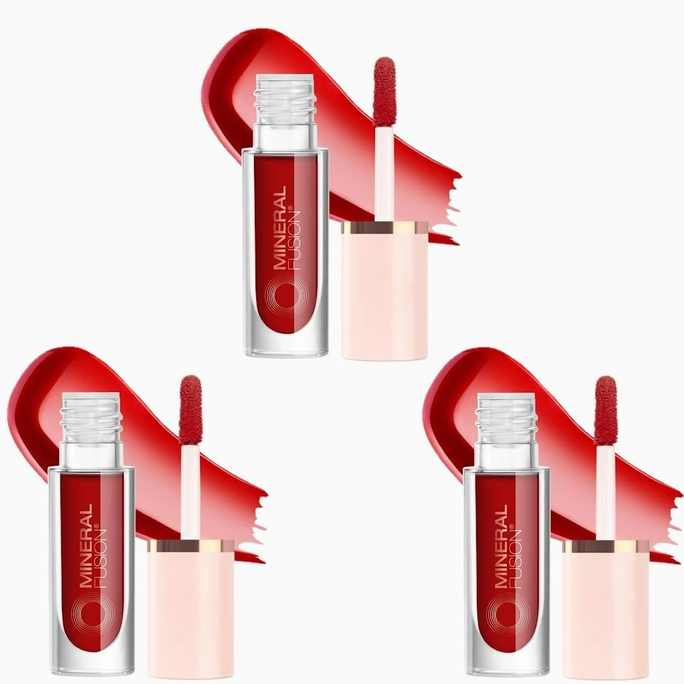 Mineral Fusion Lip & Cheek Stain Syrah 3 Pack - Matte, Hydrating Natural Color