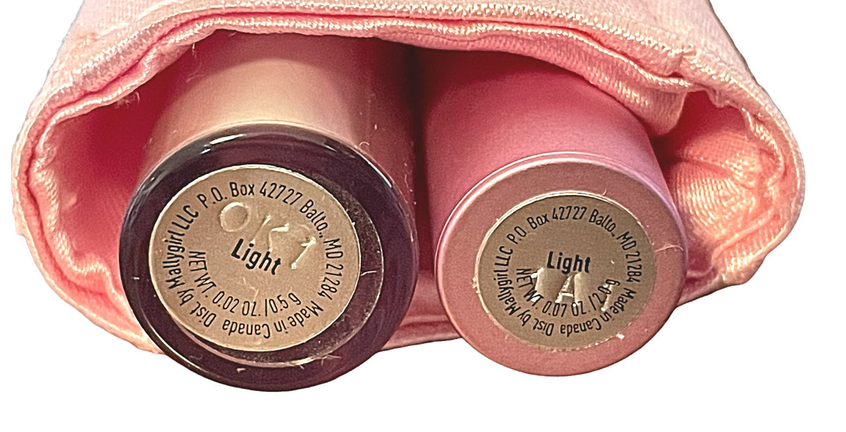 Concealer and Setting Powder Kit - Full Size Light Best for Flawless Makeup