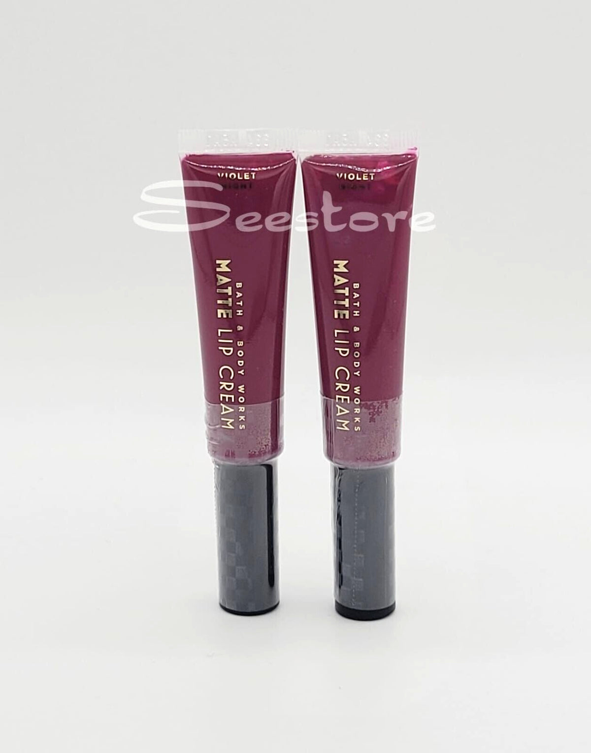 Lipstick Set - Bath & Body Works Violet Night Matte Lip Cream 2-Pack .044 oz