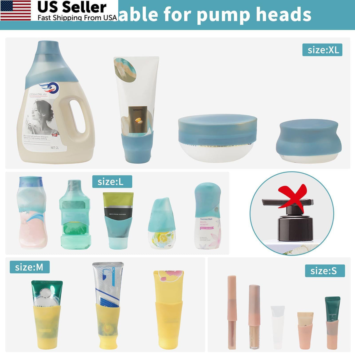 24 Pack Silicone Bottle Covers for Travel and Storage - Multiple Sizes
