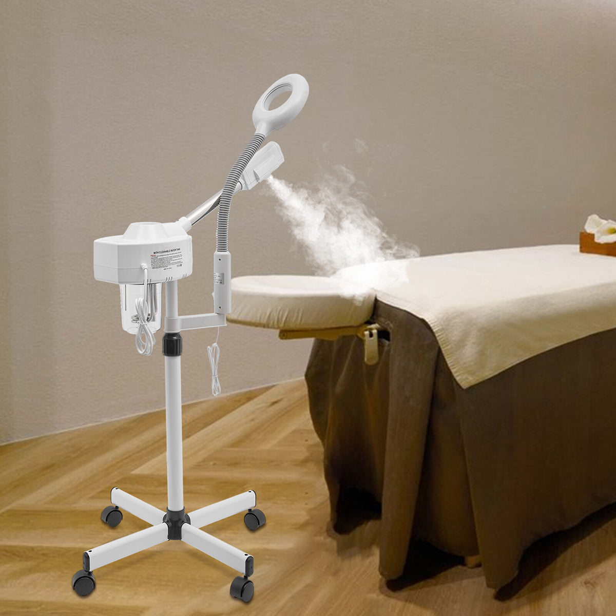 2-in-1 Facial Steamer with 5x Magnifying Lamp & Ozone