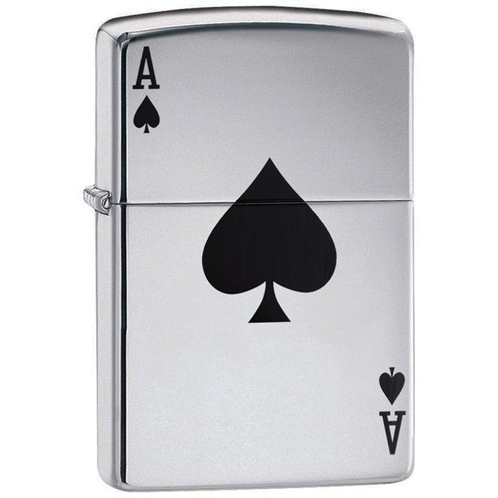 Windproof Metal Lighter with Chrome Finish - Refillable & Gift Boxed