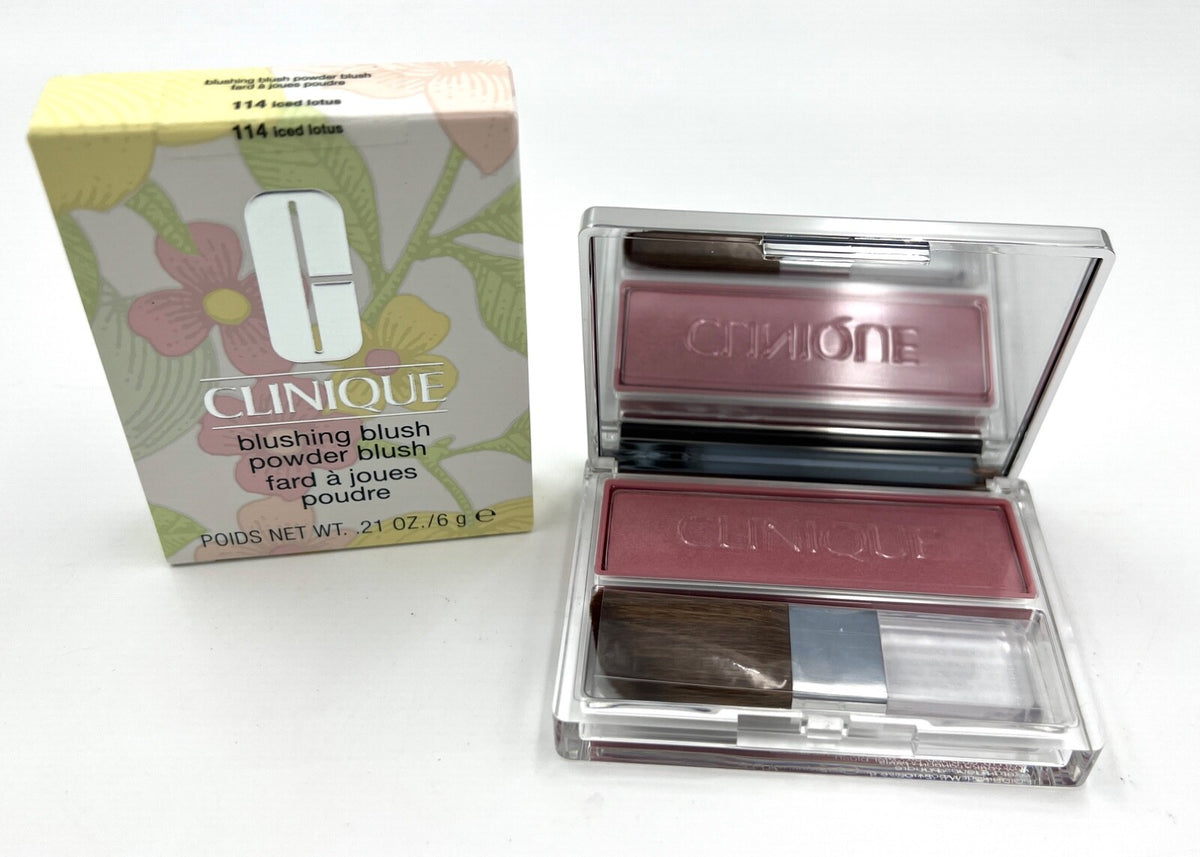 Clinique Blushing Powder Blush 114 Iced Lotus Full Size Makeup
