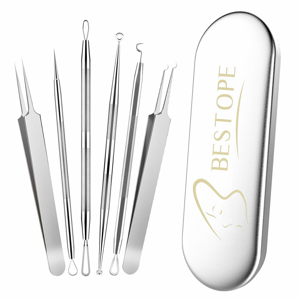 6-in-1 Blackhead Remover Kit for Face Acne Pimple Comedone Extraction Tools