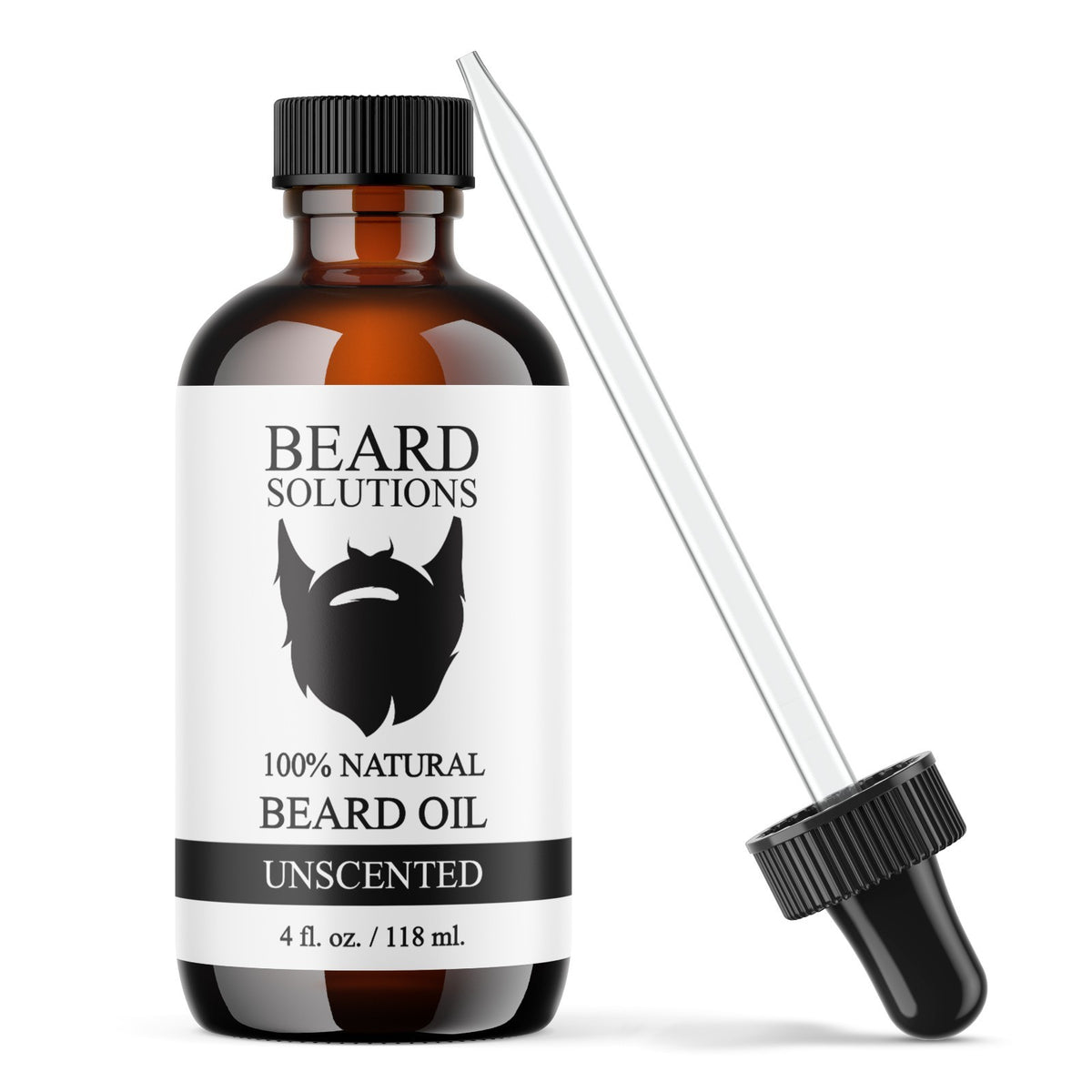 Natural Beard Oil for Hair Growth and Grooming - Unscented, 100% Pure & Nourishing