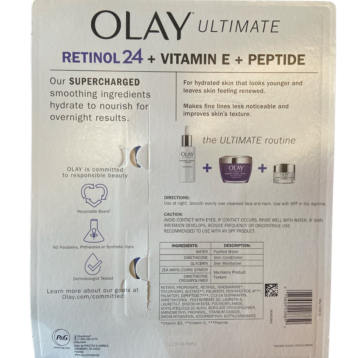 Retinol Night Moisturizer with Vitamin E & Peptides - 1.7oz 2 Pack