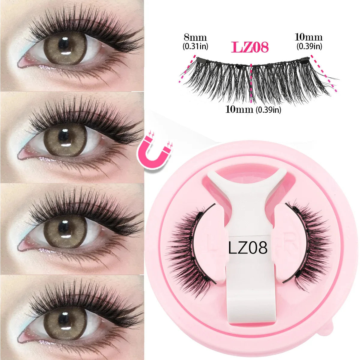 Magnetic 3D Mink Eyelash Kit - Reusable False Lash Set for Natural Look