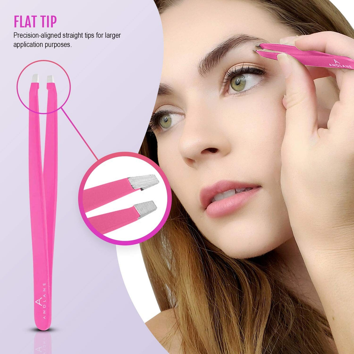 Professional Stainless Steel Tweezers Set - 5-Piece Precision Grooming Kit