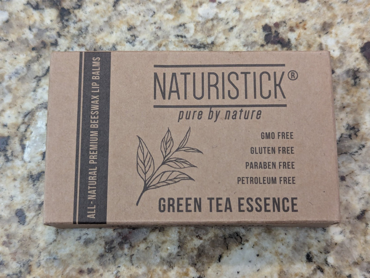 Natural Beeswax Lip Balm Set with Green Tea Extract - 7 Pack